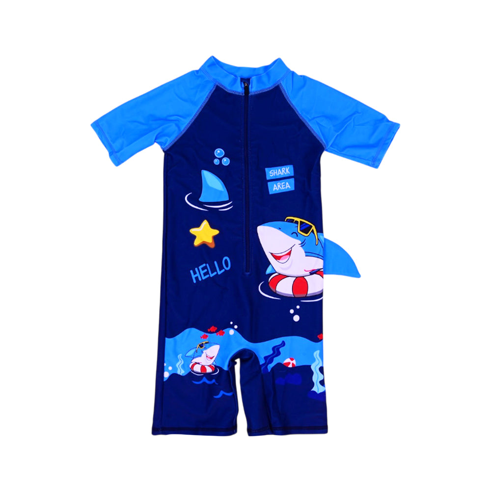 BOYS 2PC SWIMMING COSTUME MULTI IRS-26 9-10 YEAR 01-03 Default Title - MamasJan KidsWear