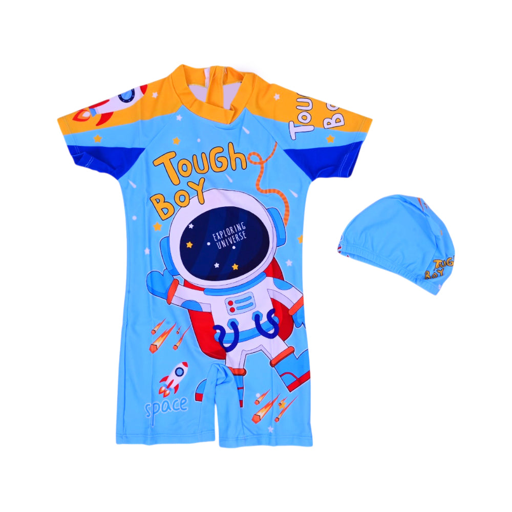 BOYS 2PC SWIMMING COSTUME MULTI IRS-26 5-6 YEAR 04-05 Default Title - MamasJan KidsWear
