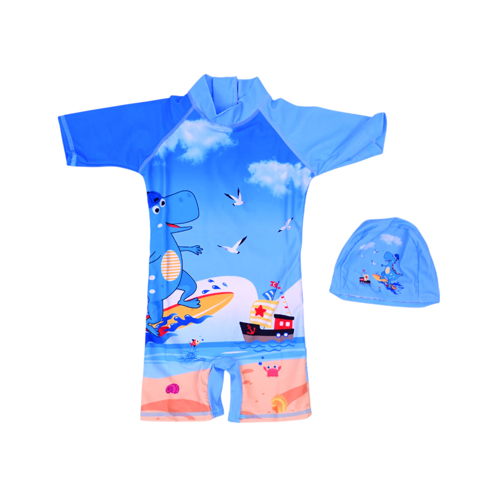 BOYS 2PC SWIMMING COSTUME MULTI IRS-26 4-5 YEAR 06 Default Title - MamasJan KidsWear