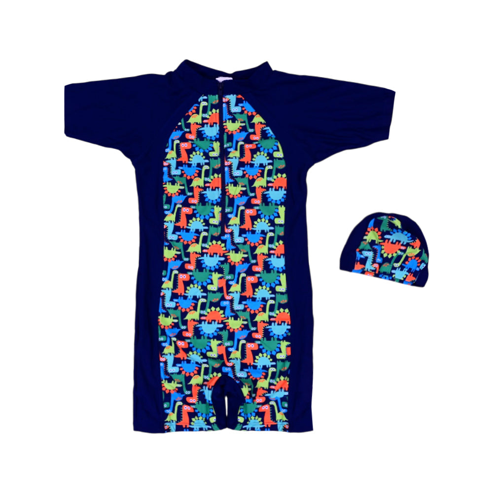 BOYS 2PC SWIMMING COSTUME MULTI IRS-26 8-9 YEAR 13 Default Title - MamasJan KidsWear