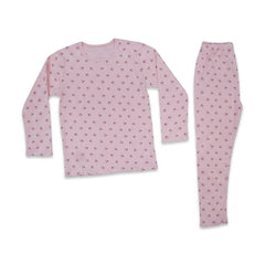 GIRLS L/S 2PC L/W SLEEPING SUIT PINK 5-6YEAR ZHS-26 7284 I.G Default Title - MamasJan KidsWear