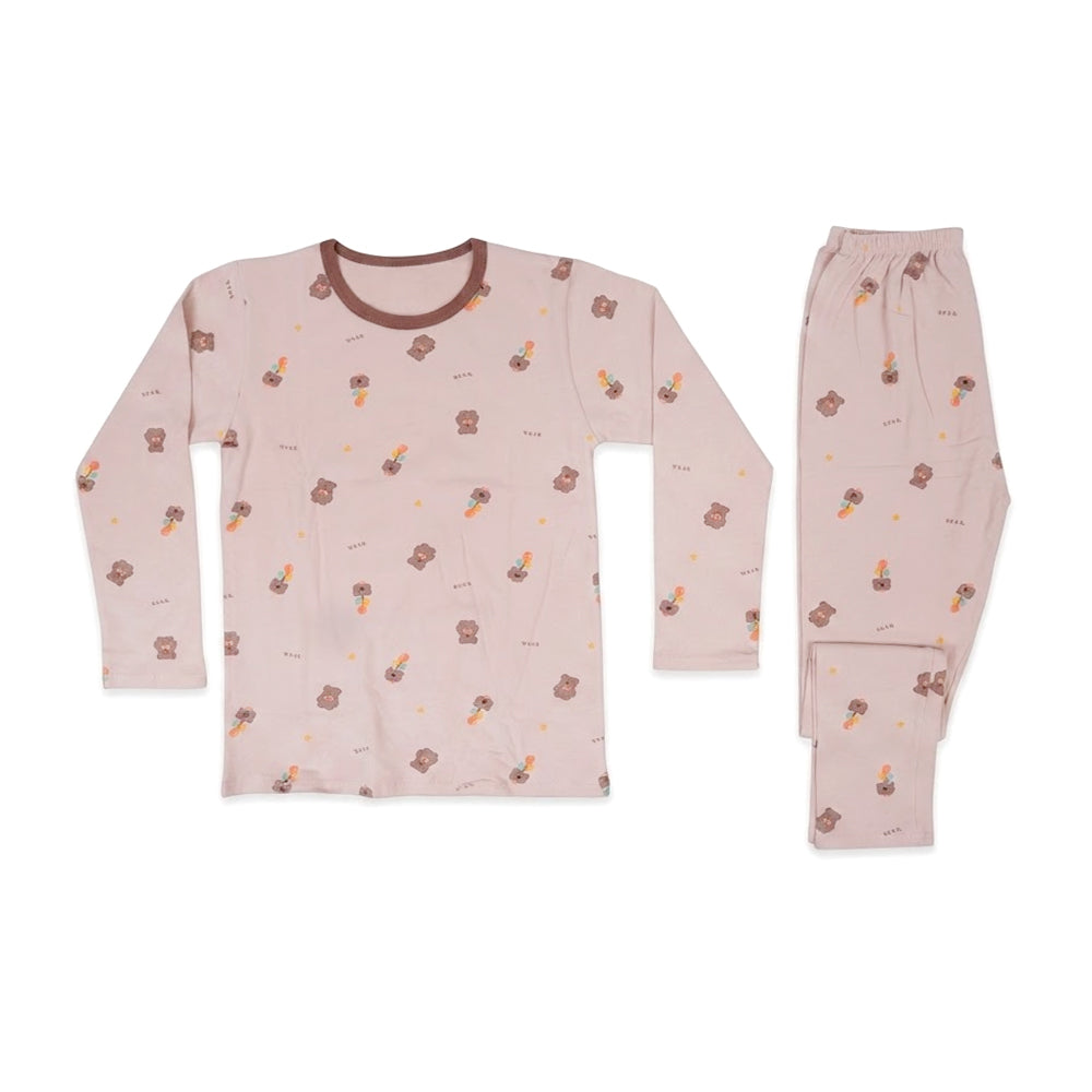 GIRLS L/S 2PC L/W SLEEPING SUIT SKIN 7-8YEAR ZHS-26 7286 I.G Default Title - MamasJan KidsWear