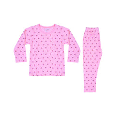 GIRLS L/S 2PC L/W SLEEPING SUIT PINK 12-18M ZHS-26 7285 I.G Default Title - MamasJan KidsWear