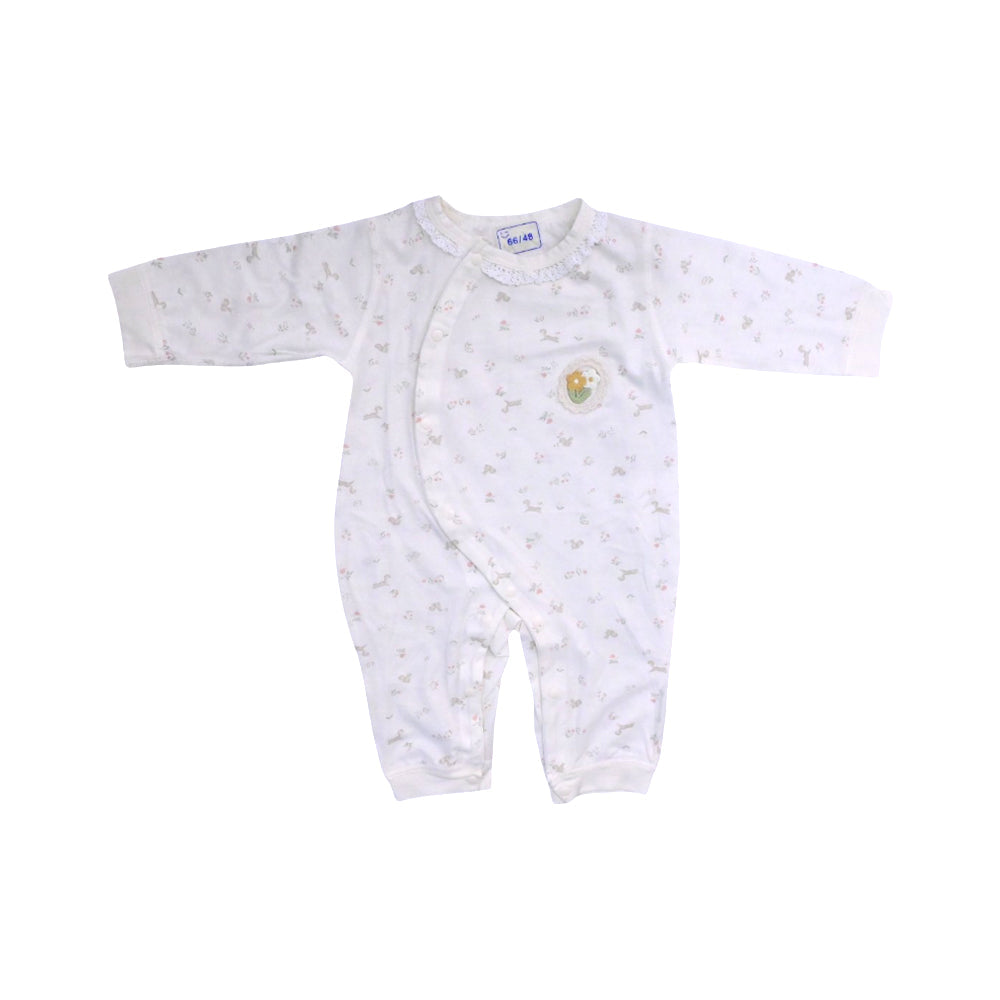 GIRLS L/S L/W PRINTED ROMPER OFF WHITE 0.3M ZHS-26 67211 A/G Default Title - MamasJan KidsWear