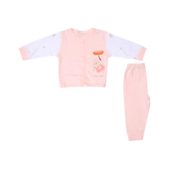 UNISEX L/S 2PC PAJAMA SUIT PINK N.B ZHS-26 6700 I.G Default Title - MamasJan KidsWear