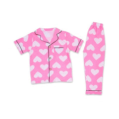 GIRLS S/S 2PC SLEEPING SUIT F/O 3-4YEAR PINK NO-9 IR-26 Default Title - MamasJan KidsWear