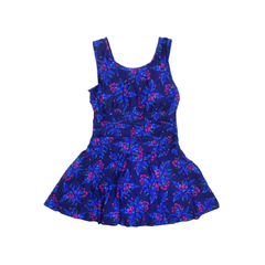 LADIES S/L SWIMMING COSTUME NAVY 2XL IR-25 31626-2 Default Title - MamasJan KidsWear