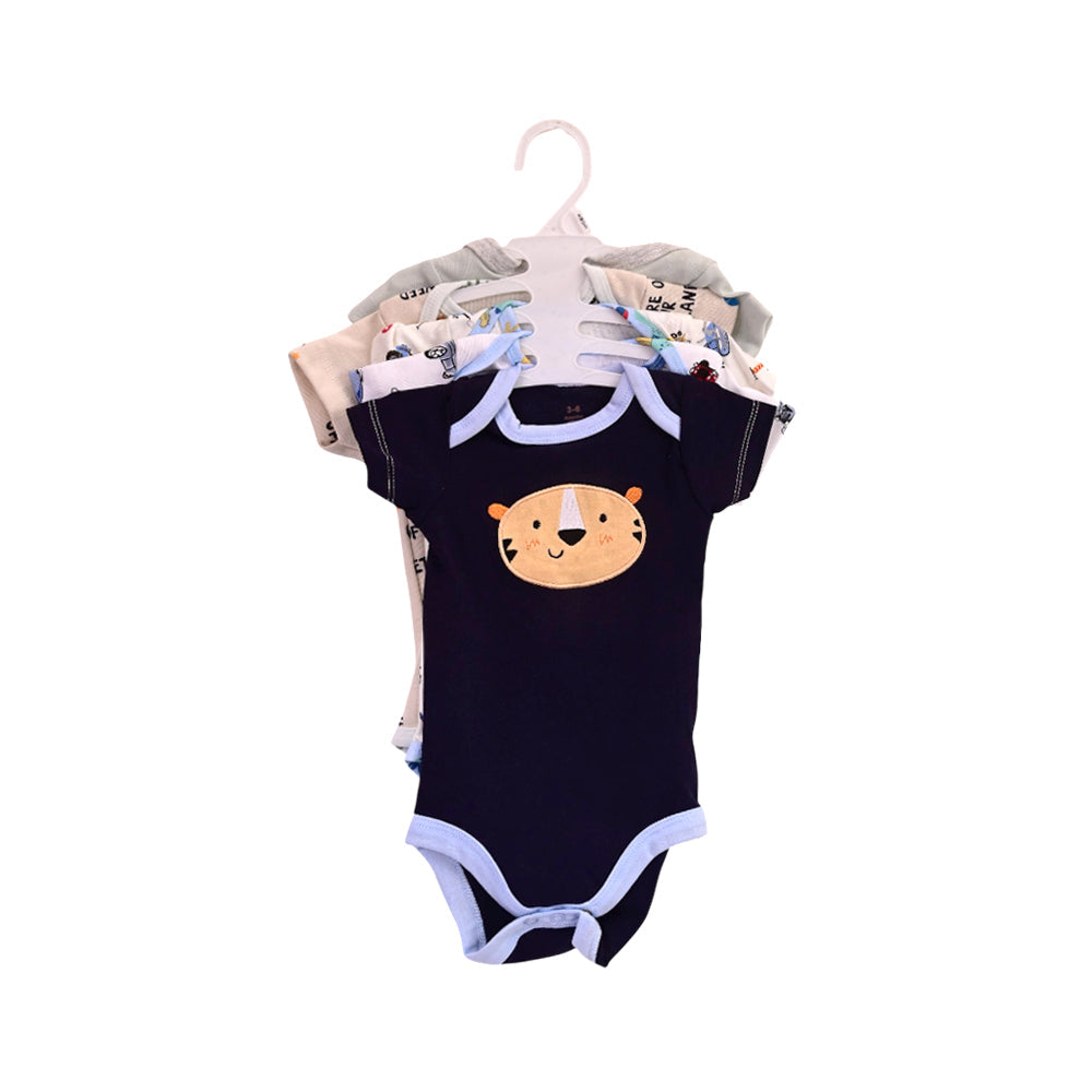 BOYS L/S 5PC BODY SUIT MULTI 3-6M ZHS-26 NO-9 W.G Default Title - MamasJan KidsWear