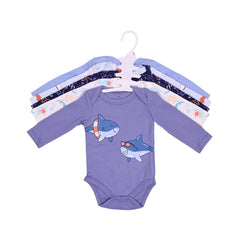 BOYS L/S 5PC BODY SUIT MULTI 3-6M ZHS-26 NO-10 W.G Default Title - MamasJan KidsWear