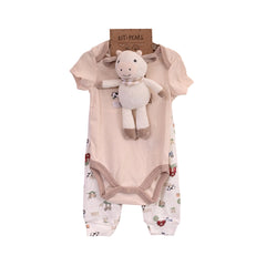 BOYS S/S 3PC PAJAMA SUIT SKIN 6-9M ZHS-26 NO-18 W.G Default Title - MamasJan KidsWear