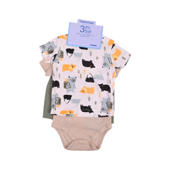 BOYS S/S 3PC KNICKER SUIT OFF WHITE PRINTED 9-12M ZHS-26 NO- Default Title - MamasJan KidsWear