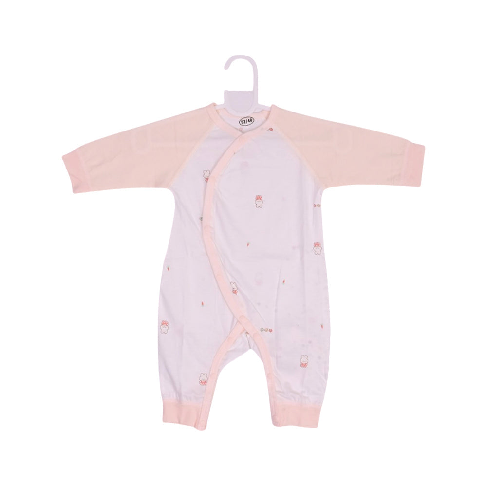 GIRLS L/S PRINTED ROMPER L/W L-PEACH N.B ZHS-26 001 W.G Default Title - MamasJan KidsWear