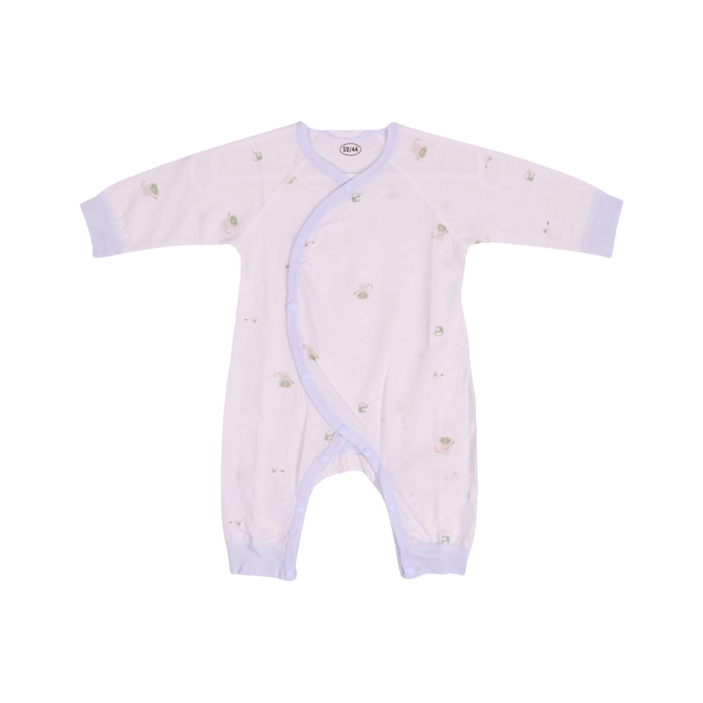 GIRLS L/S PRINTED ROMPER L/W SKY BLUE 0-3M ZHS-26 001 W.G Default Title - MamasJan KidsWear