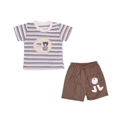 BOYS S/S 2PC KNICKER SUIT 6-9M ZHS-26 NO-1 W.G Default Title - MamasJan KidsWear