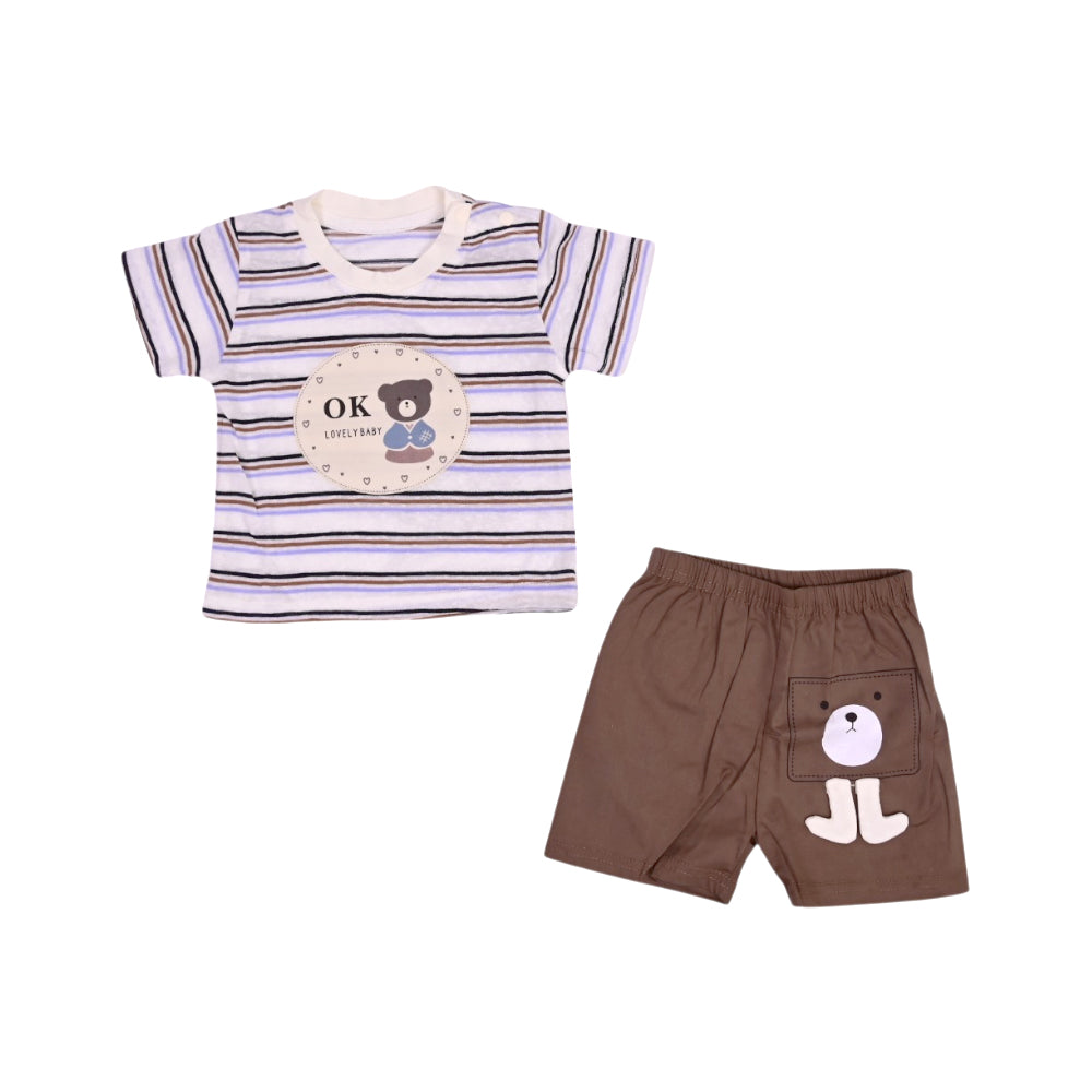 BOYS S/S 2PC KNICKER SUIT 3-6M ZHS-26 NO-2 W.G Default Title - MamasJan KidsWear