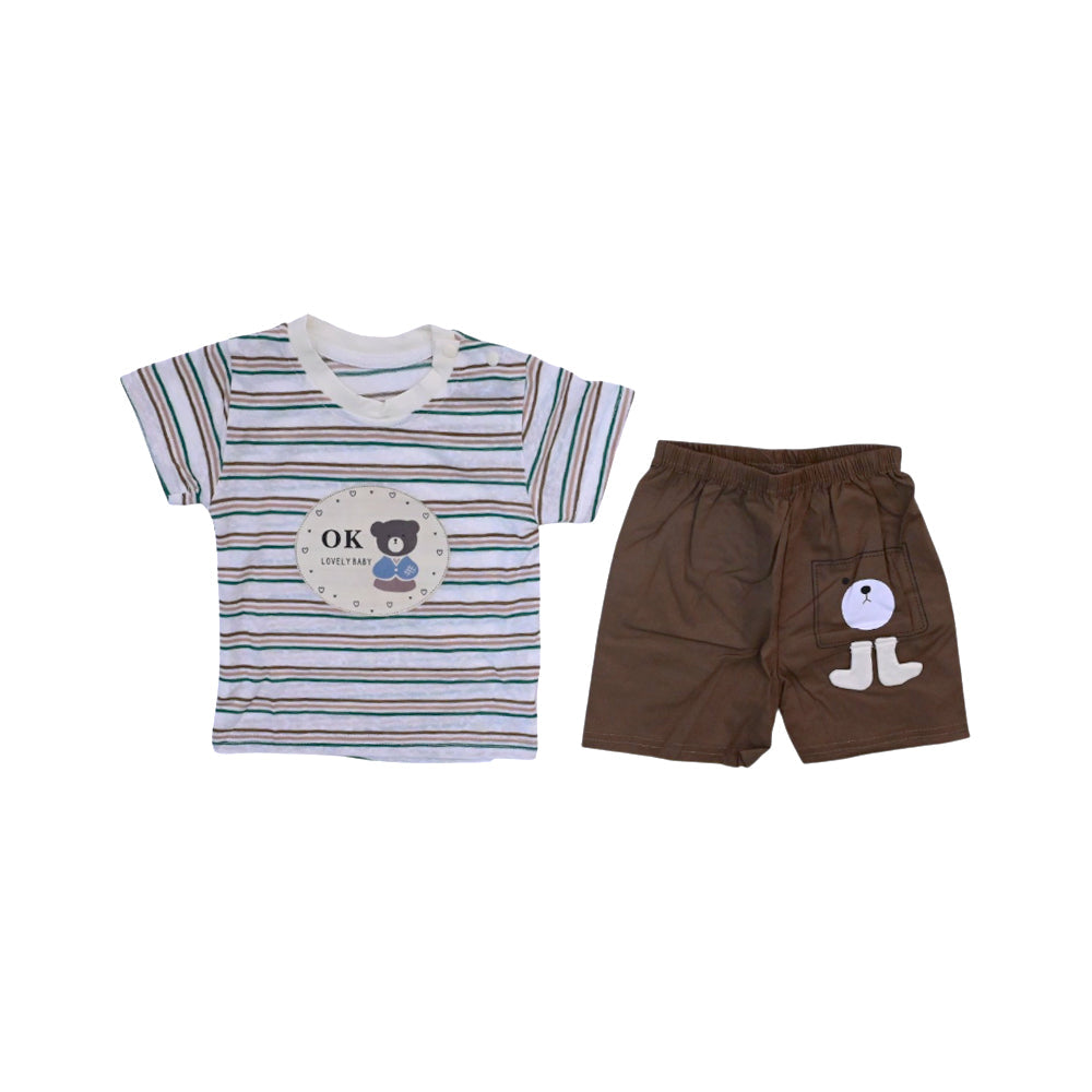 BOYS S/S 2PC KNICKER SUIT 9-12M ZHS-26 NO-3 W.G Default Title - MamasJan KidsWear