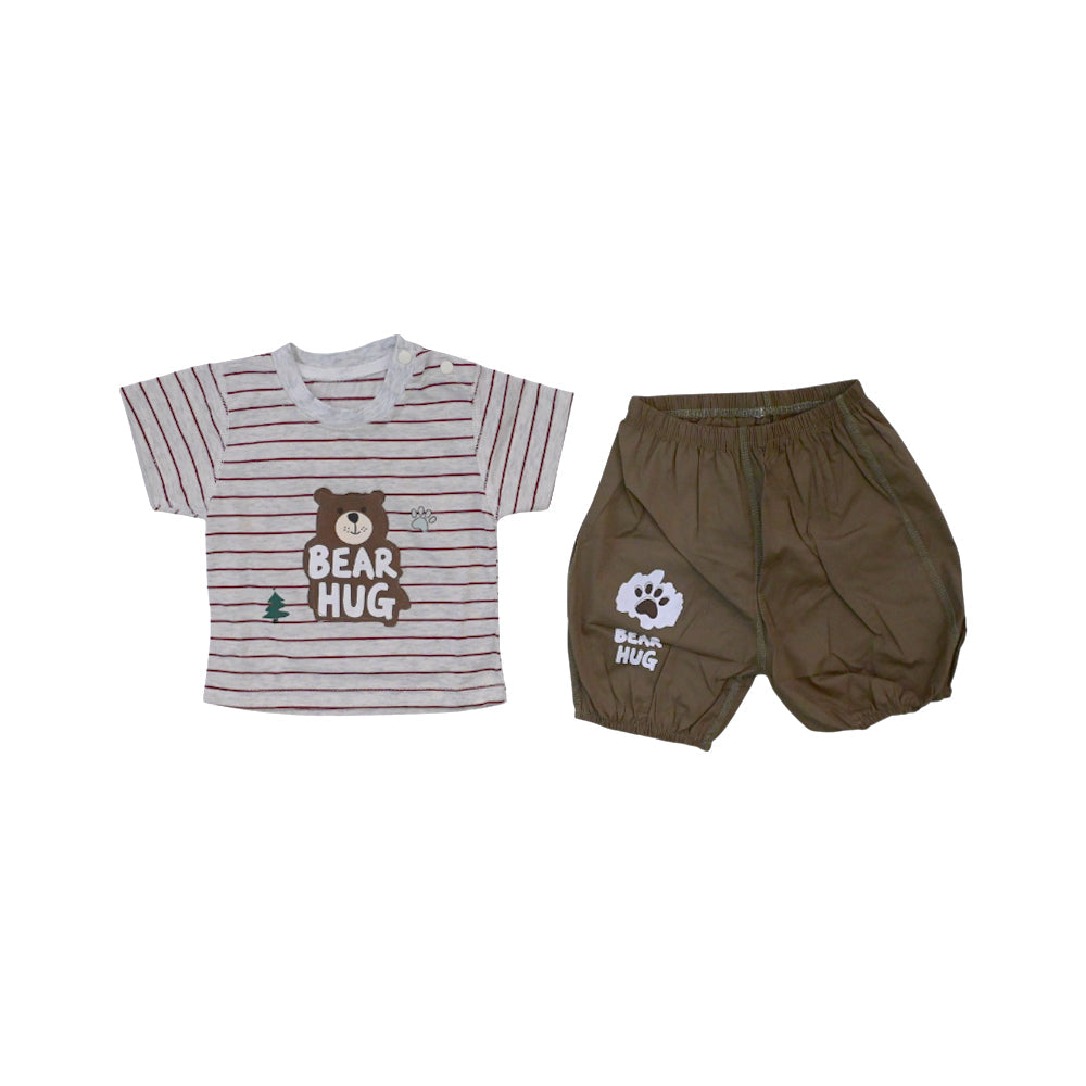 BOYS S/S 2PC KNICKER SUIT 3-6M ZHS-26 NO-6 W.G Default Title - MamasJan KidsWear