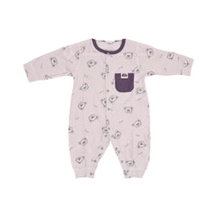 BOYS L/S PRINTED ROMPER L/W GREY 3-6M ZHS-26 10 W.G Default Title - MamasJan KidsWear