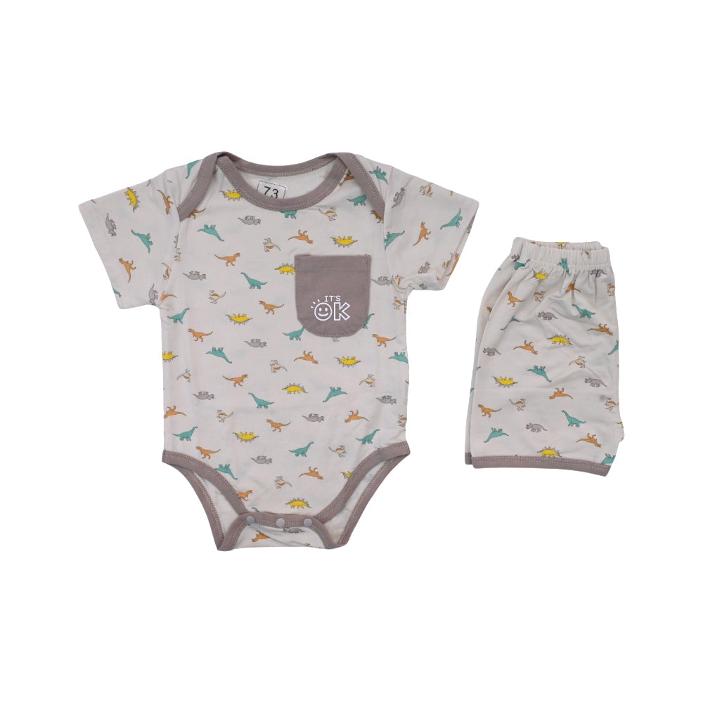 BOYS S/S 2PC KNICKER SUIT SKIN 3-6M ZHS-26 12 W.G Default Title - MamasJan KidsWear