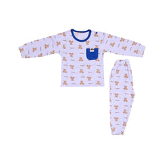 BOYS L/S 2PC PAJAMA SUIT SKY BLUE 6-9M ZHS-26 13 W.G Default Title - MamasJan KidsWear