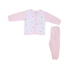 UNISEX L/S 2PC PAJAMA SUIT L/W L-PINK N.B ZHS-26 16 W.G Default Title - MamasJan KidsWear