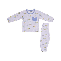 BOYS L/S 2PC PAJAMA SUIT SKY BLUE 3-6M ZHS-26 13 W.G Default Title - MamasJan KidsWear