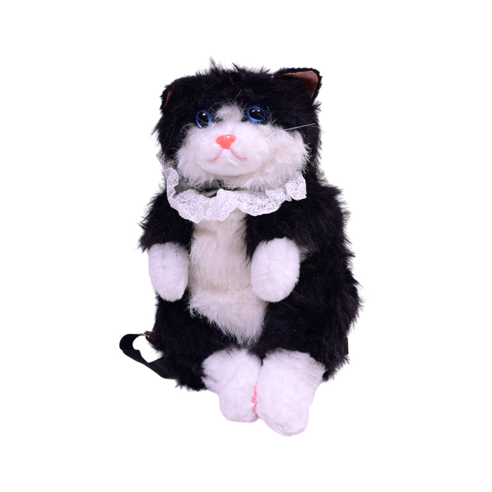 KIDS SHOULDER STAFF FUR BAG W CATSOUND 1011 ZHS-26 BLACK W.G Default Title - MamasJan KidsWear