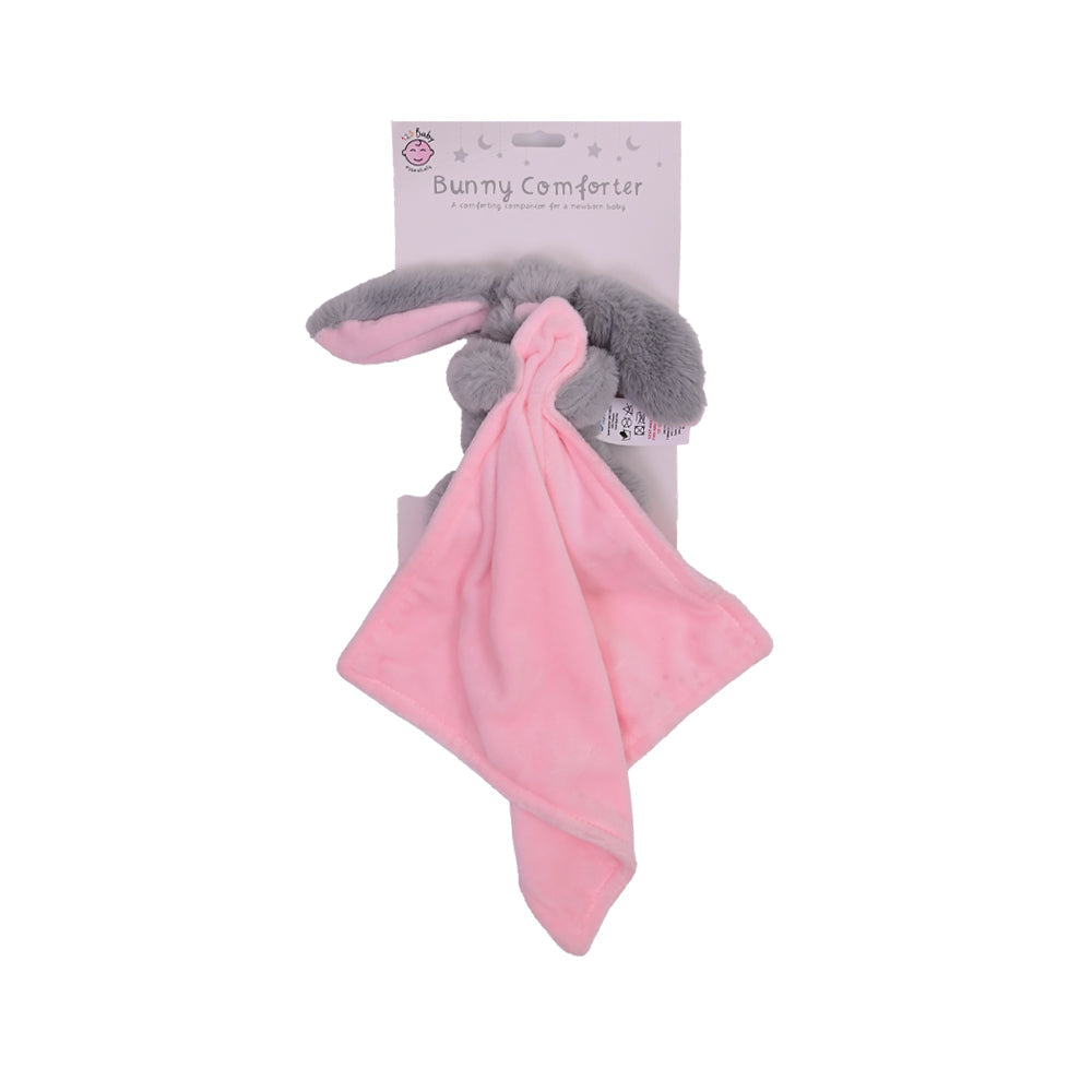 BABY SUPERSOFT FLEECE PINK NAPKIN WITH BUNNY ZS-26 123 Default Title - MamasJan KidsWear