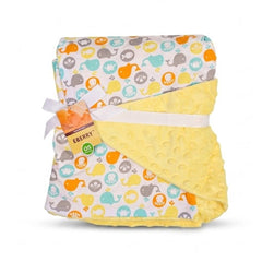 BABY FLEECE WRAPPING SHAWL YALLOW FISH MZS-23 08 Default Title - MamasJan KidsWear