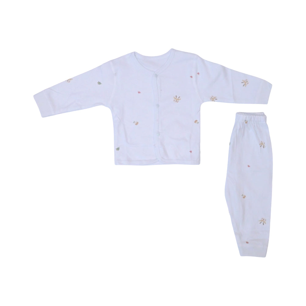GIRLS L/S 2PC L/W PAJAMA SUIT SKY BLUE 2 0-3 ZHS-26 I.G Default Title - MamasJan KidsWear