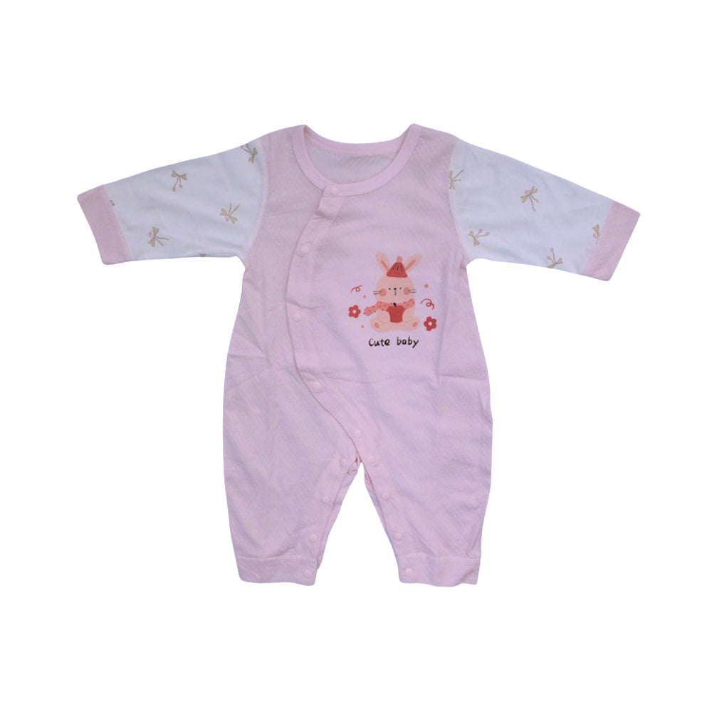 GIRLS L/S L/W ROMPER PINK N.B ZHS-26 9262 I.G Default Title - MamasJan KidsWear