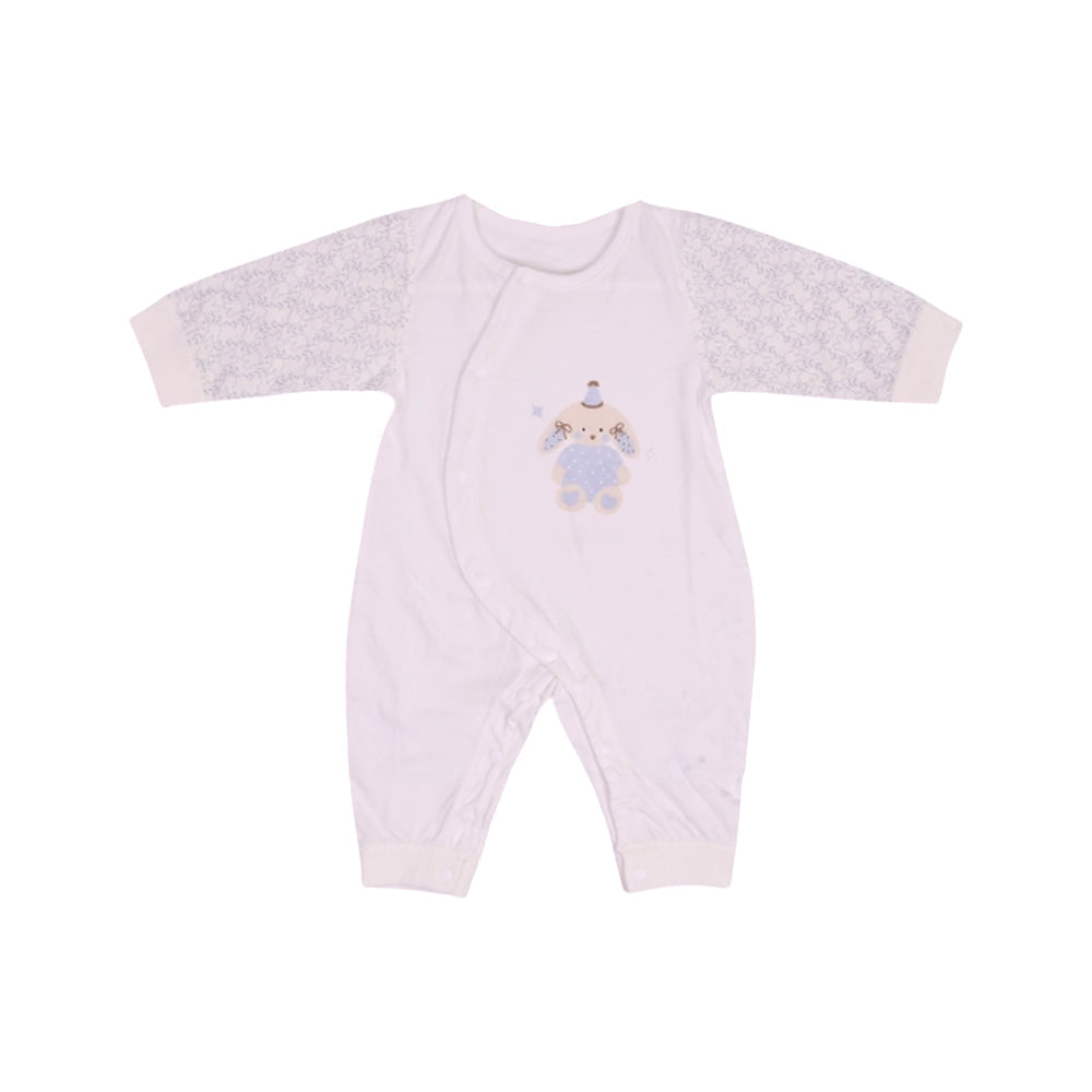 GIRLS L/S L/W ROMPER WHITE/BLUE N.B ZHS-26 9266 I.G Default Title - MamasJan KidsWear