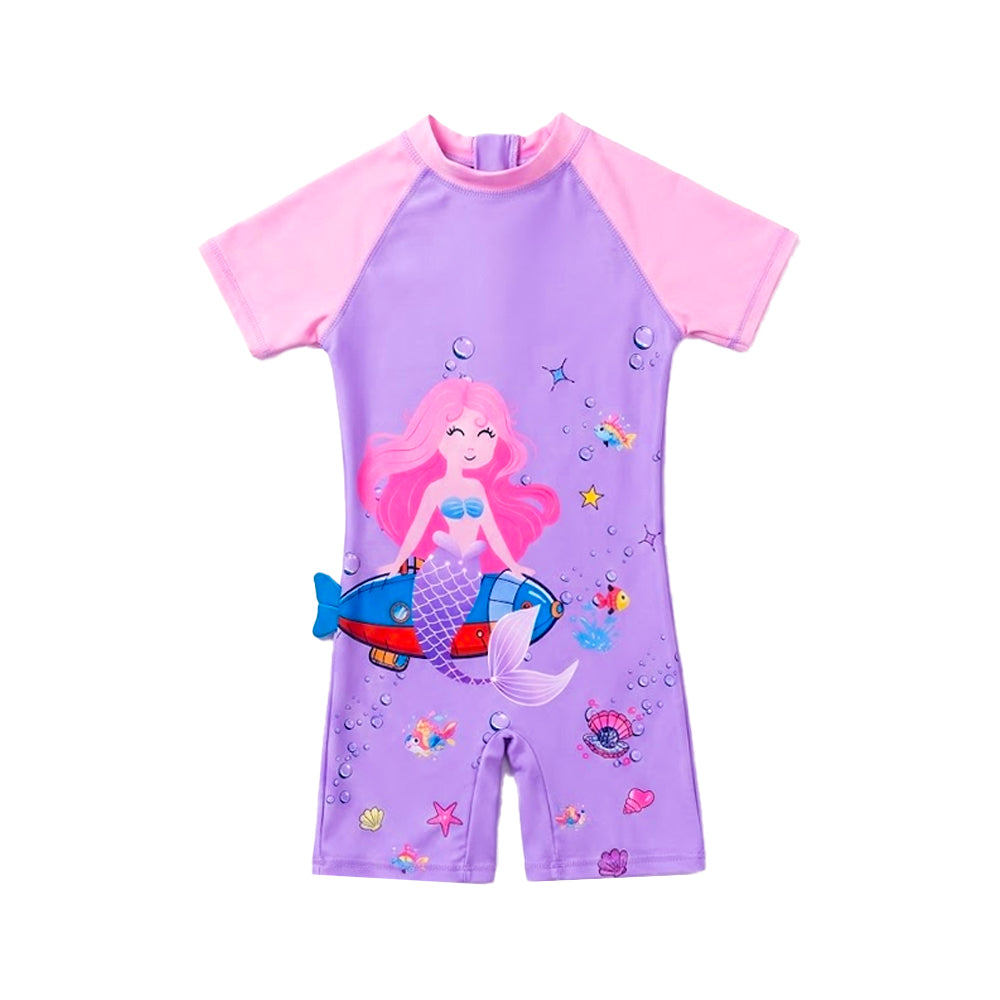 GIRLS 2PC SWIMMING COSTUME PURPLE 4-5YEAR NO-2 THAI-26 Default Title - MamasJan KidsWear