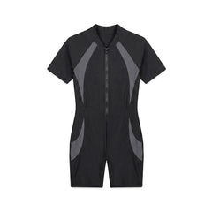 UNISEX S/S 2PC SWIMMING COSTUME GRAY/N-BLUE 6-8YEAR NO-3 THA Default Title - MamasJan KidsWear