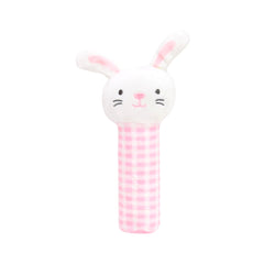 KIDS STUFF RATTLE PINK /WHT BUNNY MDW-23 CHI SNTY41-6 Default Title - MamasJan Toys