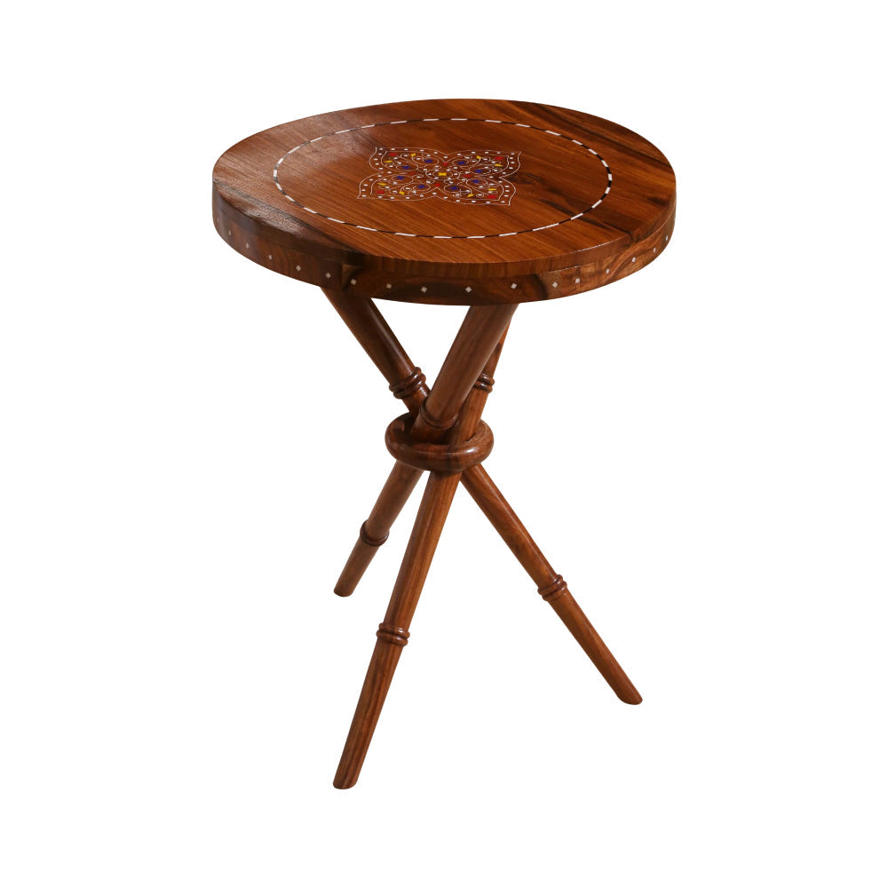 WOODEN TABLE ROUND SOLD-12 Default Title - MamasJan Household