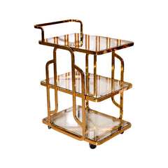 TEA TROLLEY IR D919 A+B CHAMPAGNE GOLD Default Title - MamasJan Household