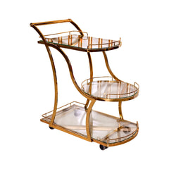 TEA TROLLEY IR A8 A+B CHAMPAGNE GOLD Default Title - MamasJan Household