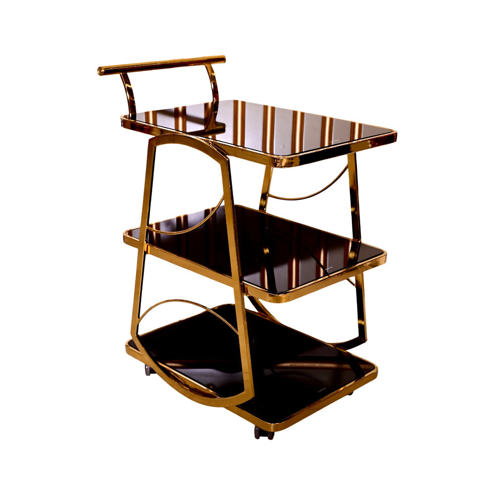 TEA TROLLEY IR A9 A+B CHAMPAGNE GOLD Default Title - MamasJan Household