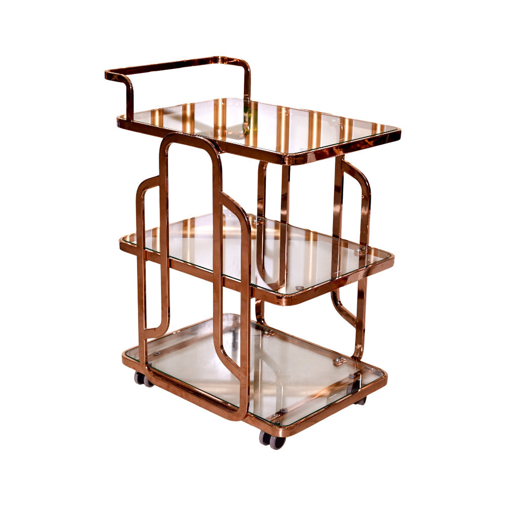 TEA TROLLEY IR D919 A+B ROSE GOLD Default Title - MamasJan Household
