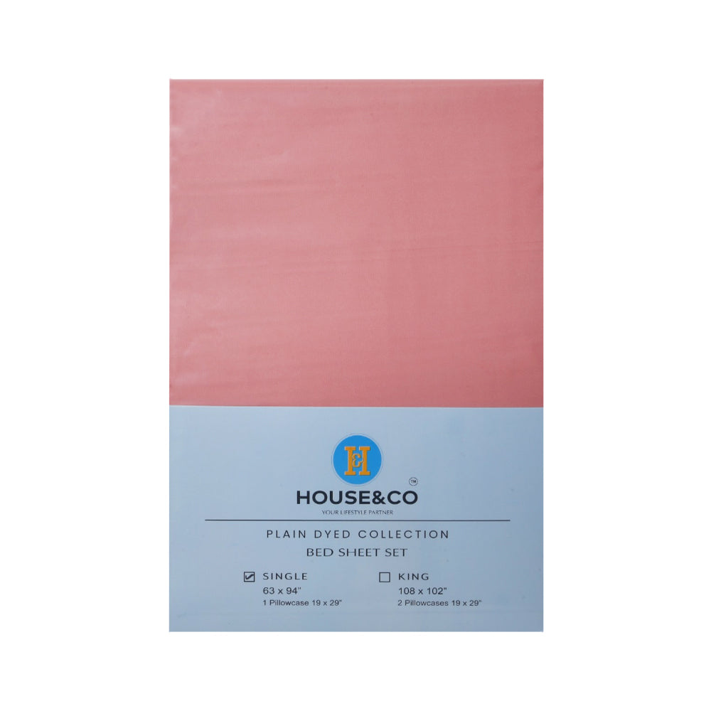 H&C BED SHEET SINGLE CLAY POLY COTTON 63X94 TC-144 Default Title - MamasJan Household