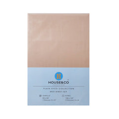 H&C BED SHEET SINGLE GOLD POLY COTTON 63X94 TC-144 Default Title - MamasJan Household