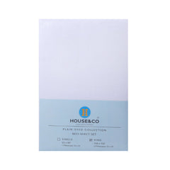 H&C BED SHEET KING WHITE POLY COTTON 108X102 TC-144 Default Title - MamasJan Household