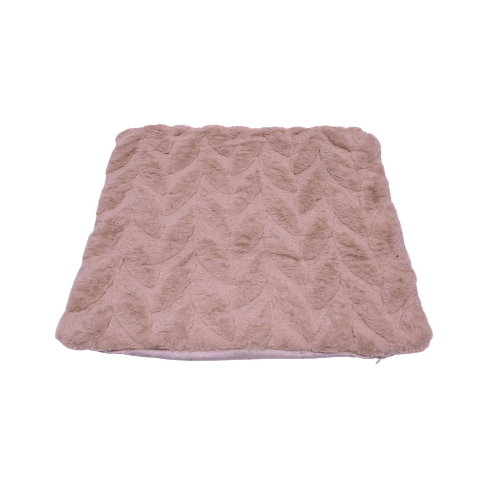 TH CUSHION COVER LEAVE FUR BEIGE Default Title - MamasJan Household