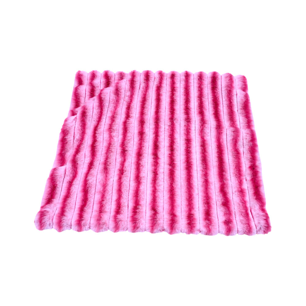 TH CUSHION COVER STRIPE FUR SH PINK Default Title - MamasJan Household