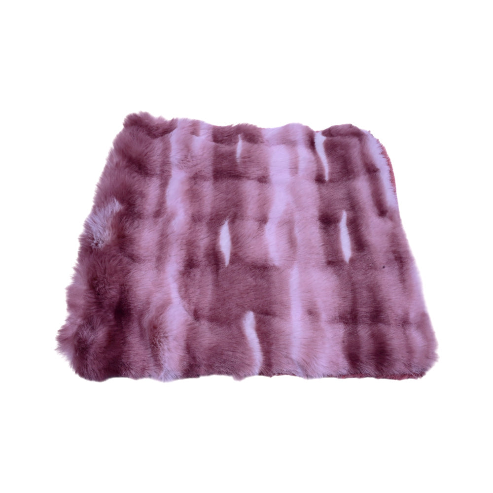 TH CUSHION COVER TIE& DYE FAUX FUR PURPLE Default Title - MamasJan Household