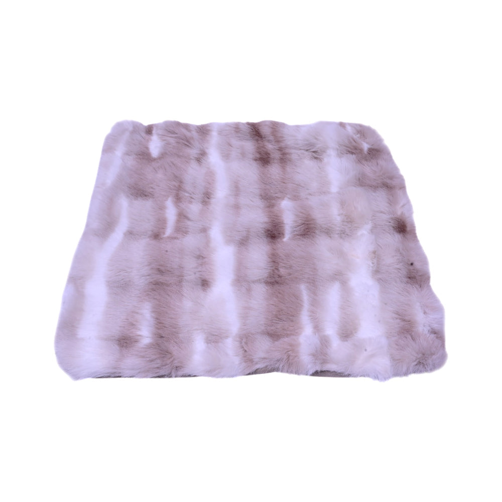 TH CUSHION COVER TIE& DYE FAUX FUR BEIGE Default Title - MamasJan Household
