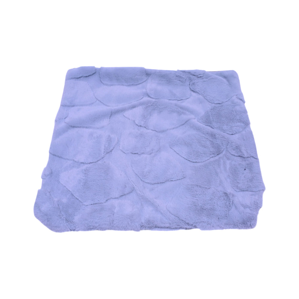 TH CUSHION COVER STONE EMB PLUSH L GREY Default Title - MamasJan Household