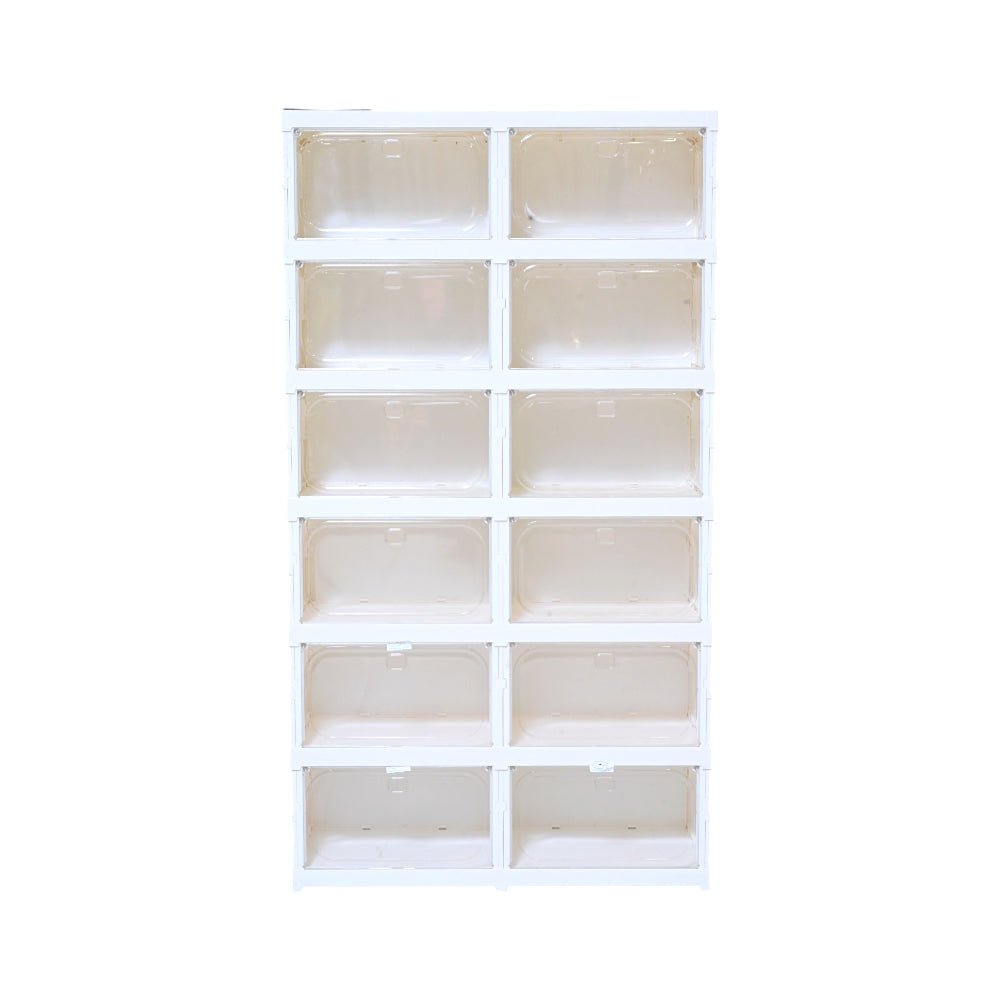 DOUBLE ROW 6 LAYER SHOE RACK PLASTIC IR SH-3 Default Title - MamasJan Household