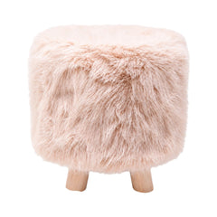FUR STOOL BEIG IR 36073-5 Default Title - MamasJan Household
